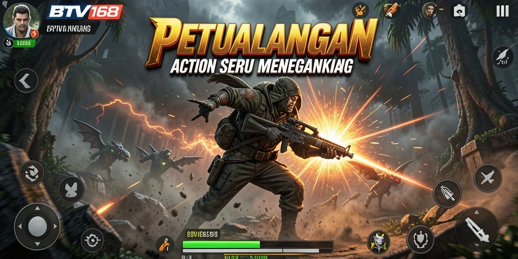 Tampilan screenshot BTV168 memperlihatkan aksi seru dalam gameplay Action.