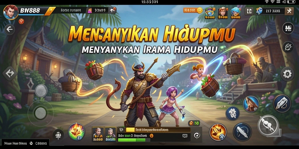 Screenshot BW888 menampilkan pengguna yang sedang bernyanyi dengan antusias.