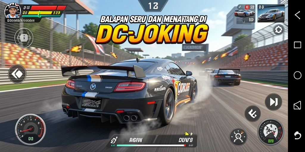 Tampilan gameplay Racing yang mendebarkan dan penuh aksi.