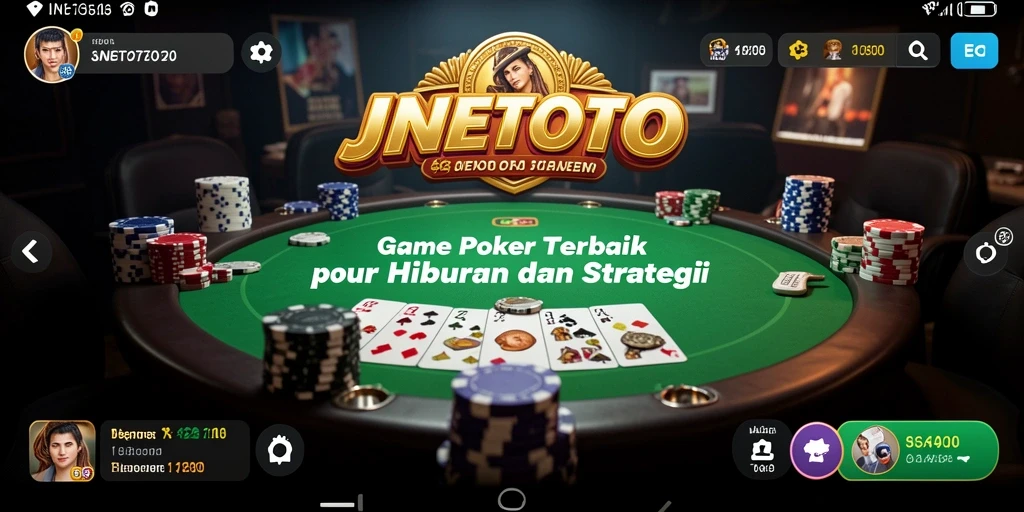 Tampilan gameplay Poker yang menarik di JNETOTO.