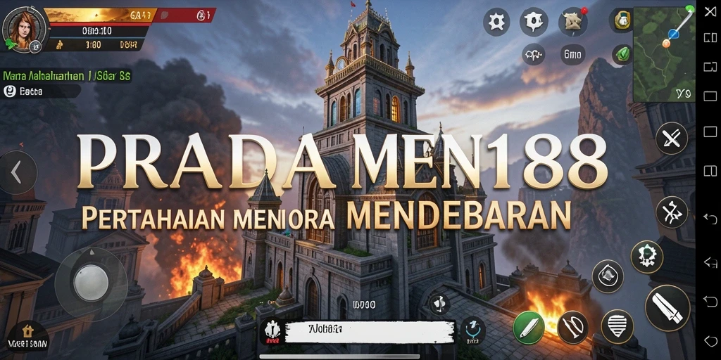 Tampilan menarik dari gameplay PRADA188 dengan menara dan musuh yang beragam.