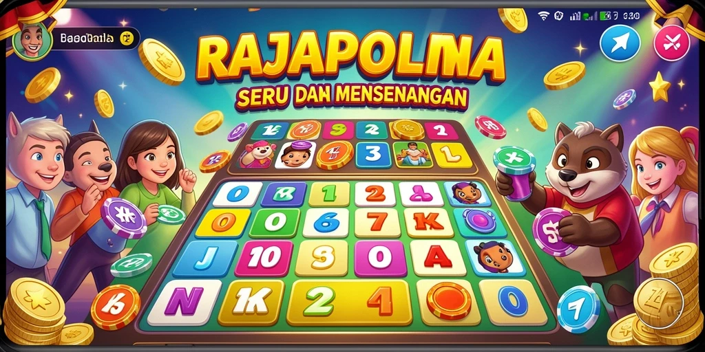 Screenshot gameplay RAJAPOLA yang menunjukkan keseruan permainan Bingo.