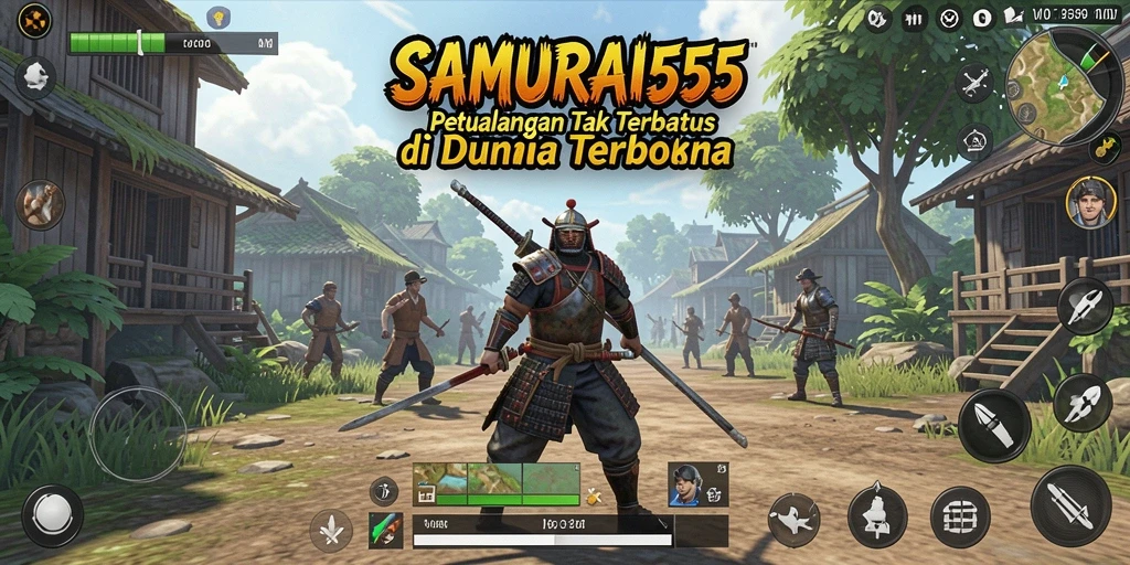 Tampilan gameplay SAMURAI555 dengan dunia terbuka yang luas dan interaktif.