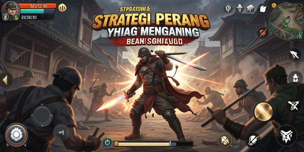 Screenshot gameplay SP212 menunjukkan pertempuran strategis yang mendebarkan.