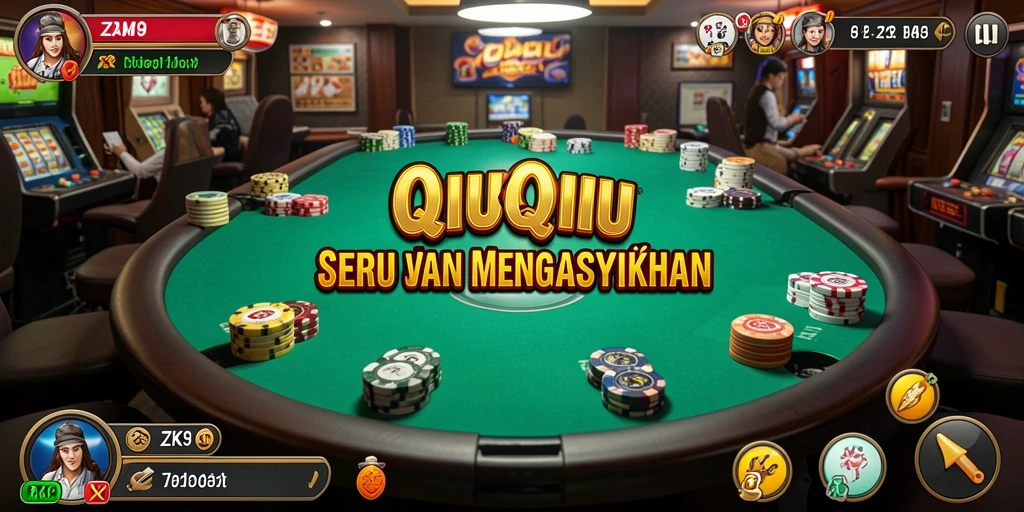 Screenshot ZK9 menampilkan momen seru saat permainan QiuQiu.