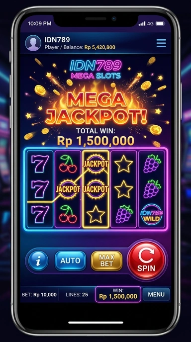 Tampilan aplikasi idn789 yang mudah digunakan.